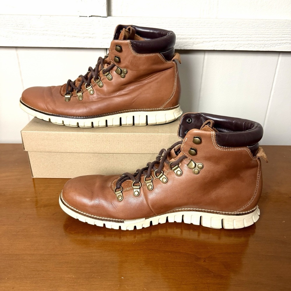 Cole Haan Men's Zerogrand Boot Size 11M Hiker Water Resistant British Tan Casual